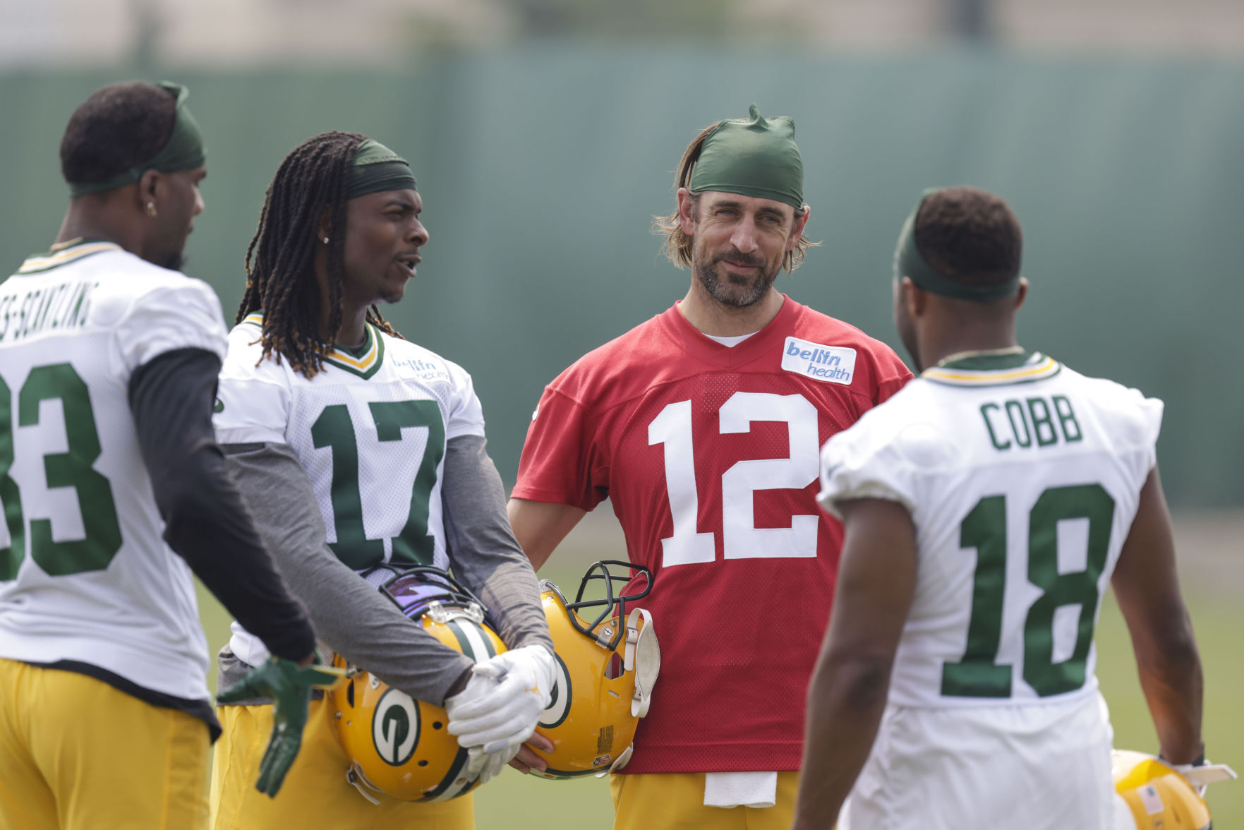 Aaron Rodgers, Davante Adams, Marquez Valdes-Scantling, Randall Cobb